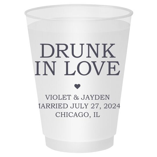 Drunk in Love Heart Shatterproof Cups